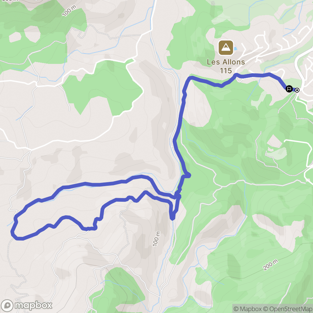 Roquebrune-sur-Argens : carte du parcours de randonnée - France