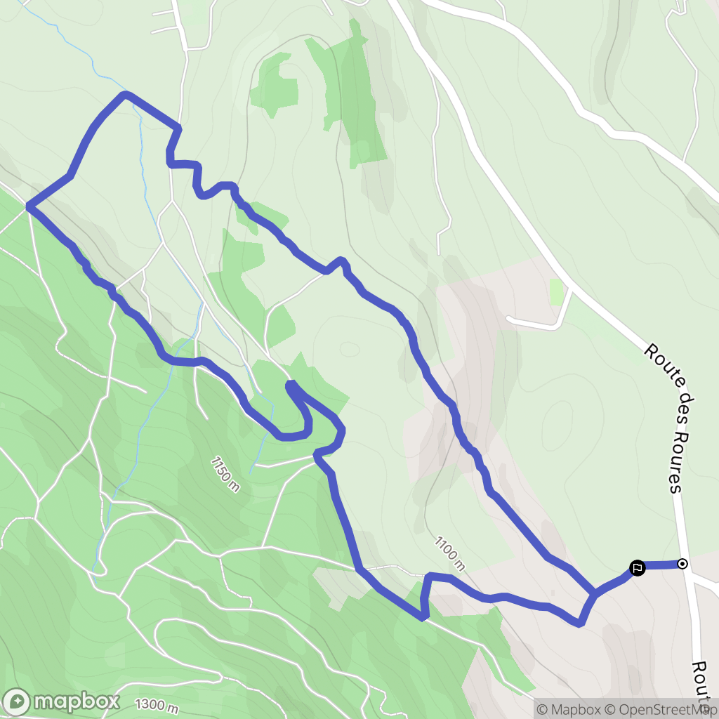 La Fare-en-Champsaur : carte du parcours de randonnée - France