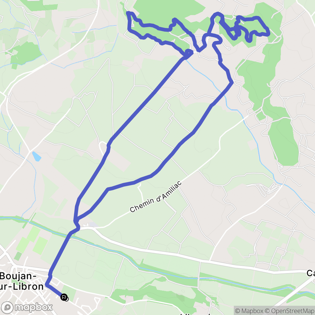 Boujan-sur-Libron : carte du parcours de randonnée - France