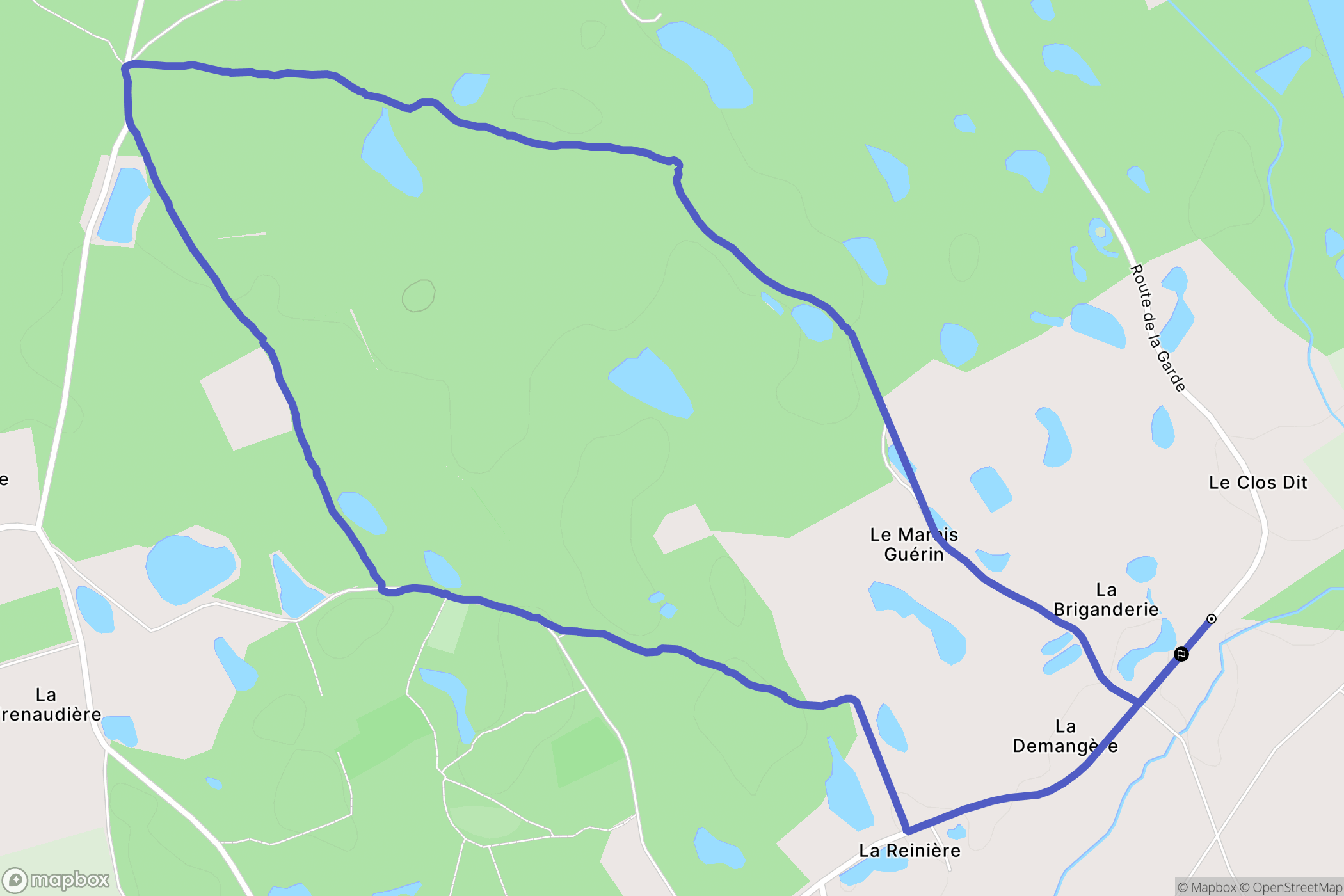 Gy-en-Sologne : carte du parcours de randonnée - France
