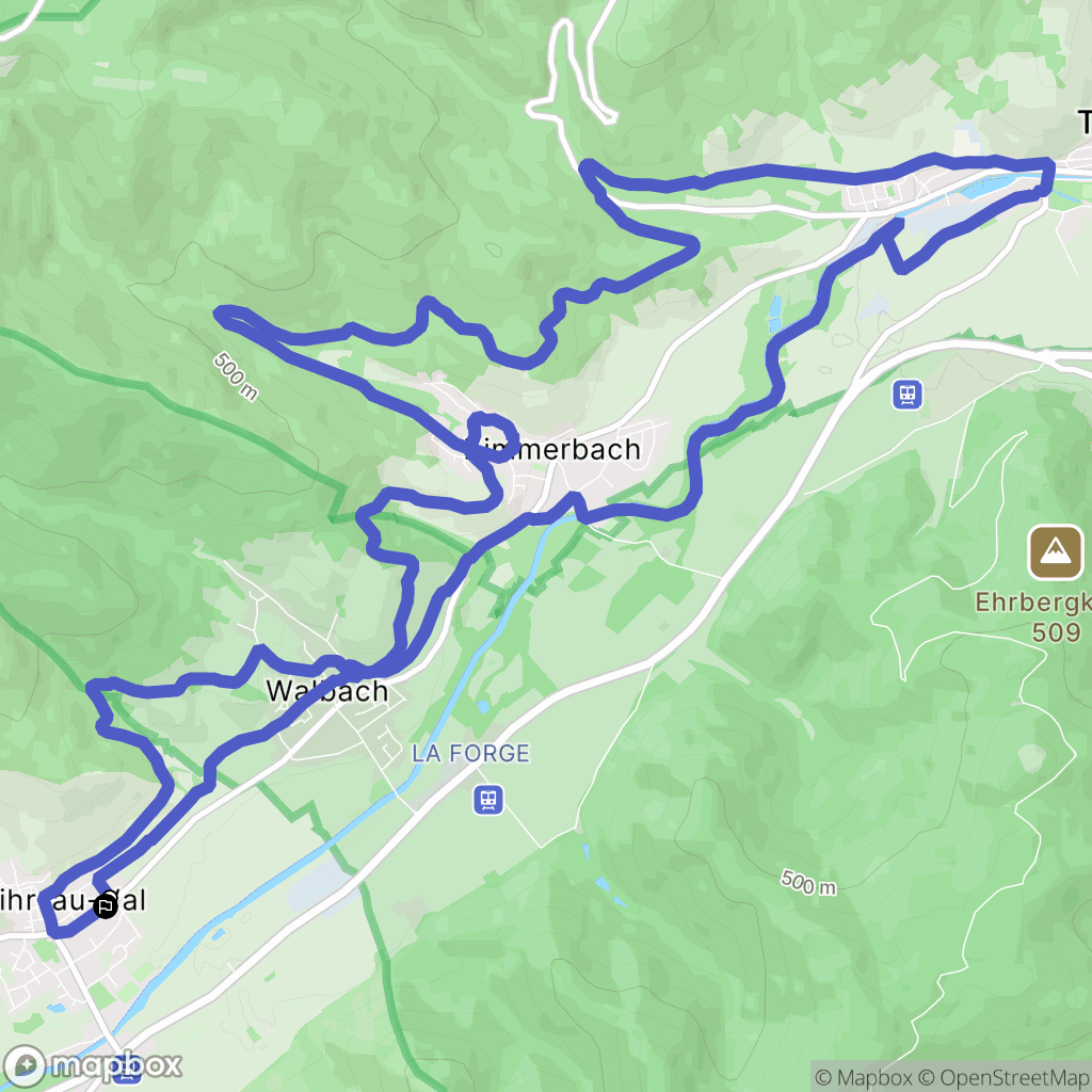 Wihr-au-Val : carte du parcours de randonnée - France