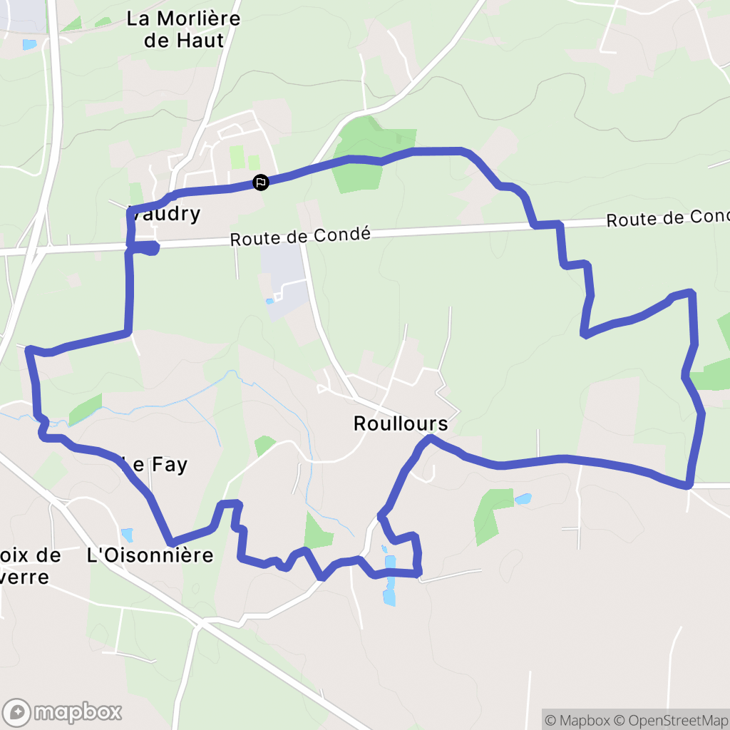 Vire-Normandie : carte du parcours de randonnée - France