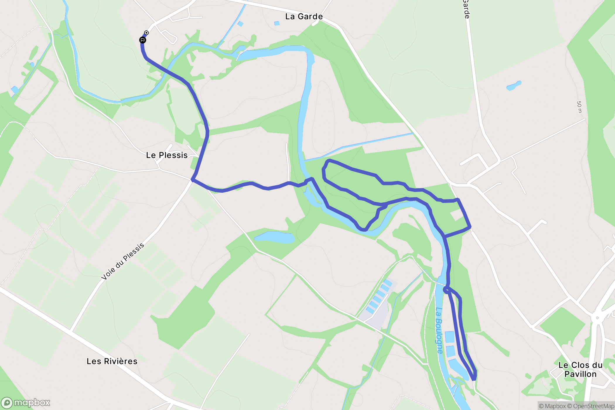 Rocheservière : carte du parcours de randonnée - France