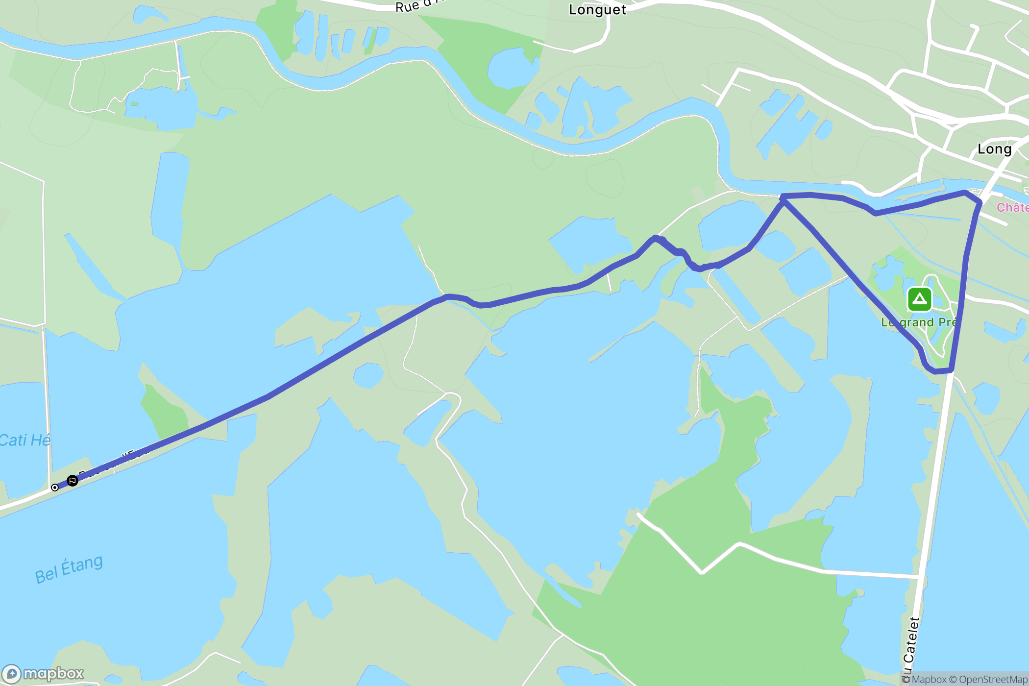 Fontaine-sur-Somme : carte du parcours de randonnée - France