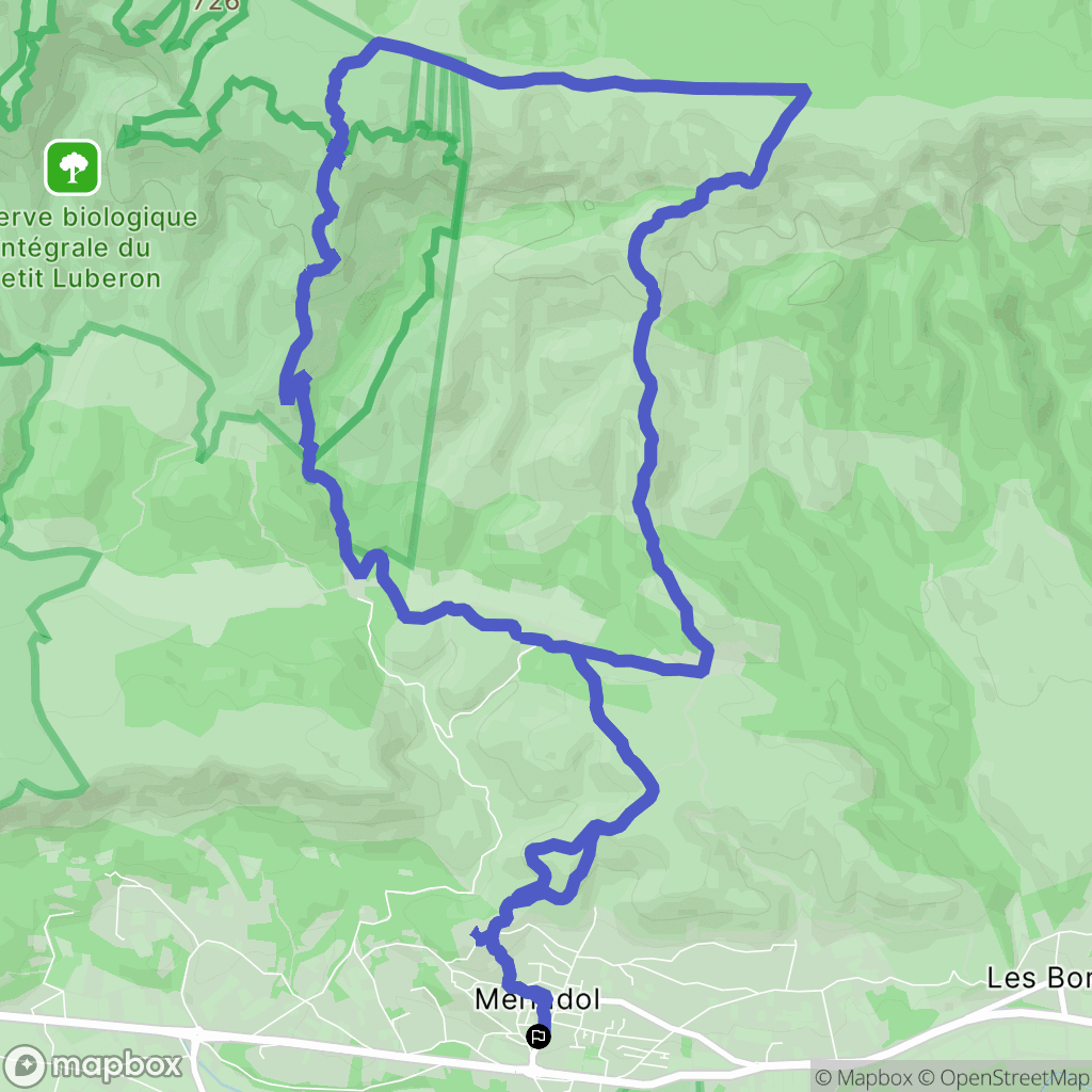 Mérindol : carte du parcours de randonnée - France
