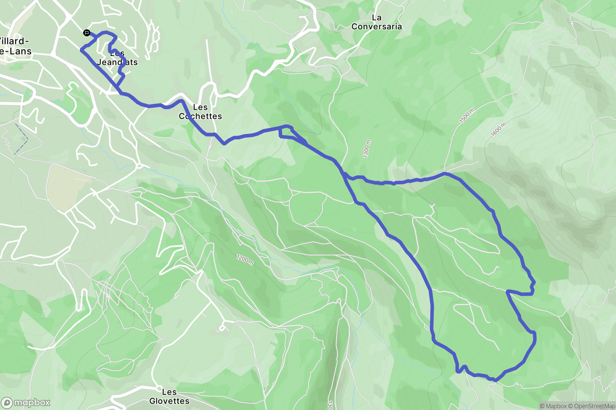 Villard-de-Lans : carte du parcours de randonnée - France