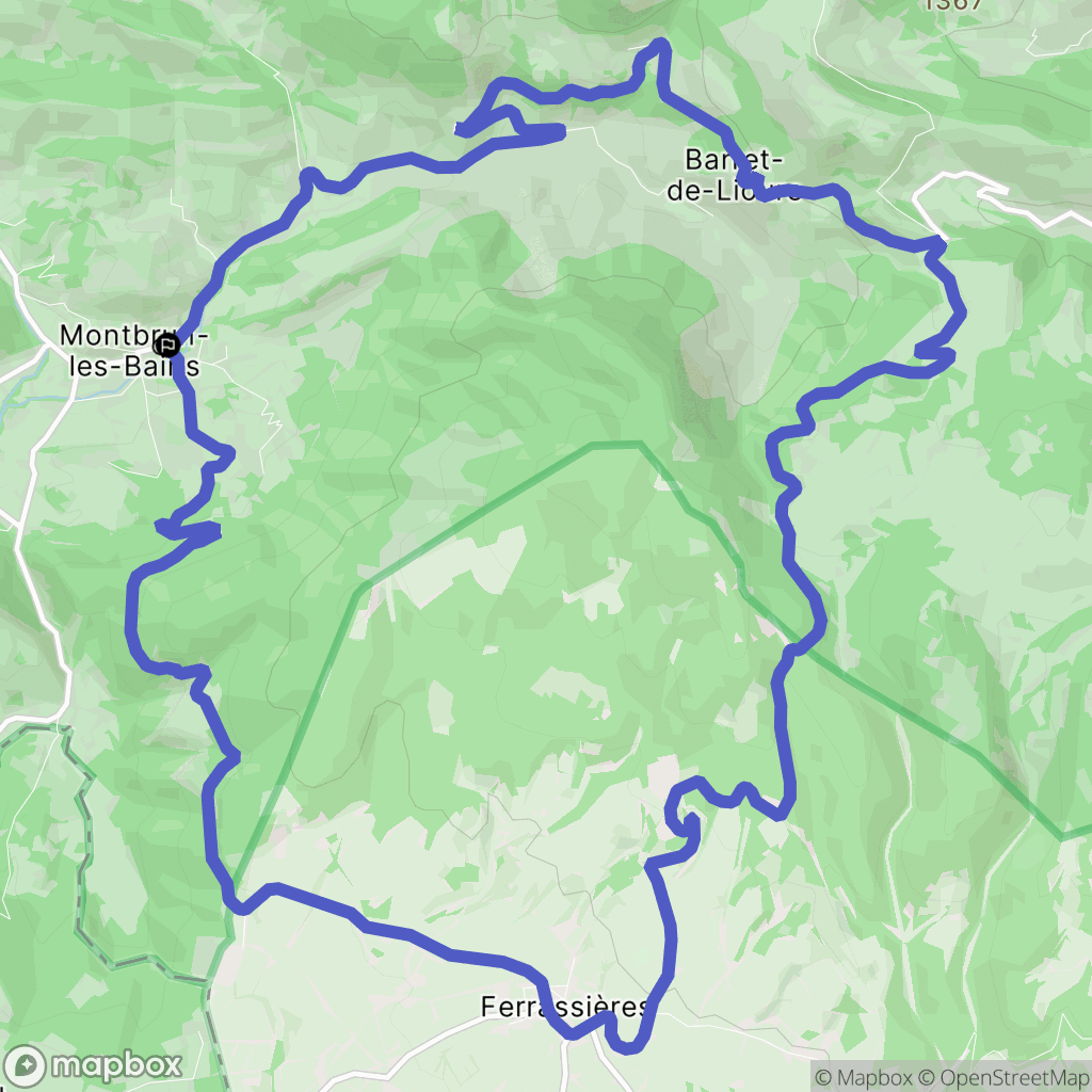 Montbrun-les-Bains : carte du parcours de randonnée - France
