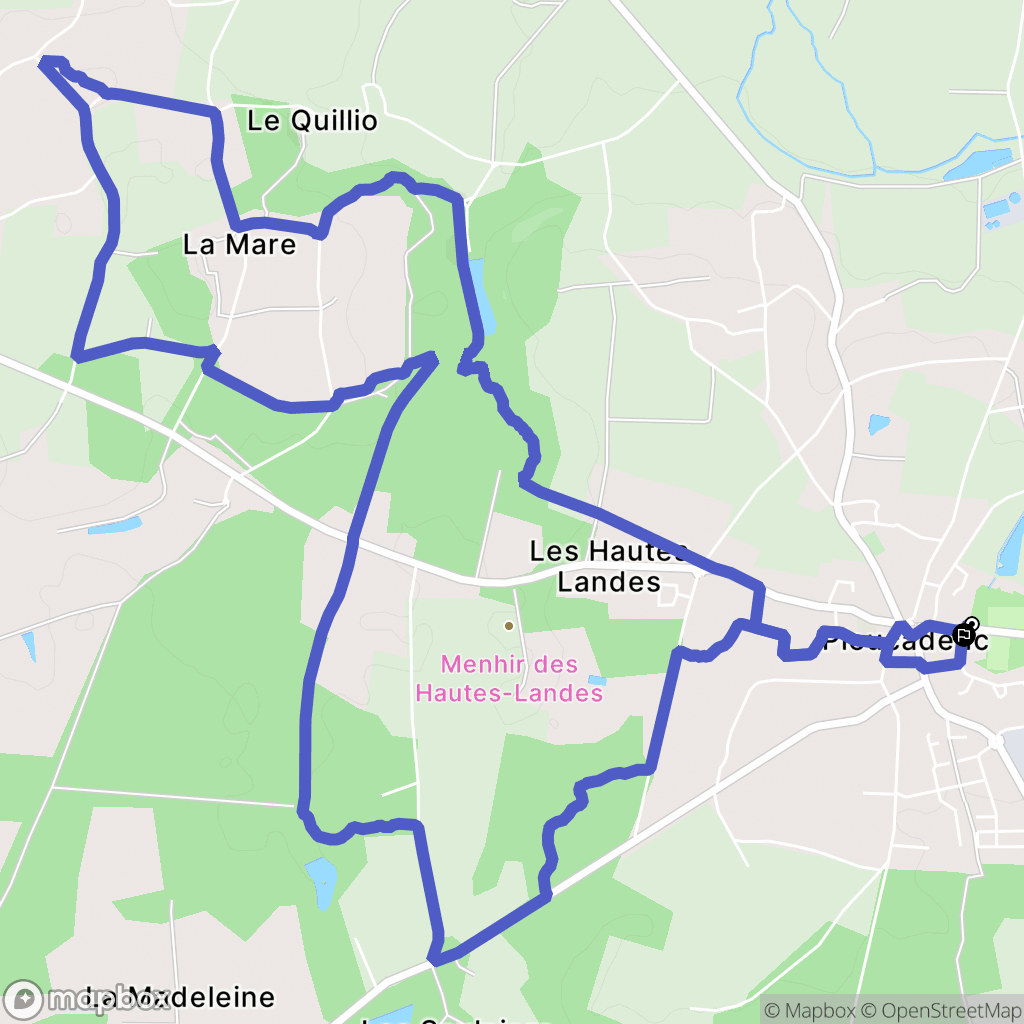 Pleucadeuc : carte du parcours de randonnée - France