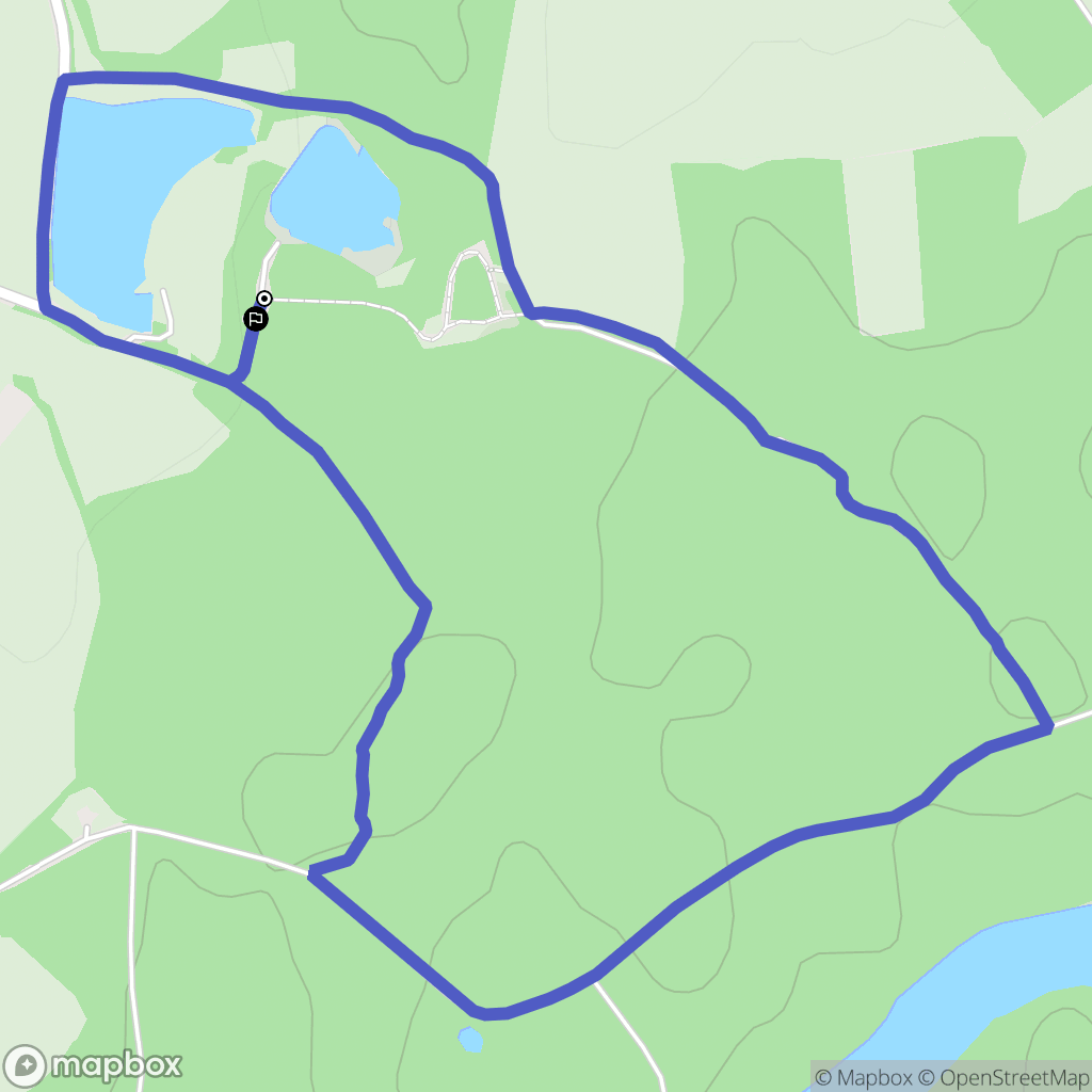 La Genête : carte du parcours de randonnée - France