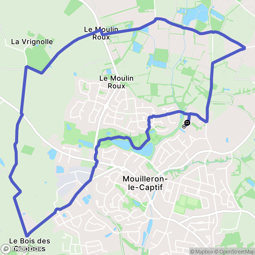 Mouilleron-le-Captif : carte du parcours de randonnée - France