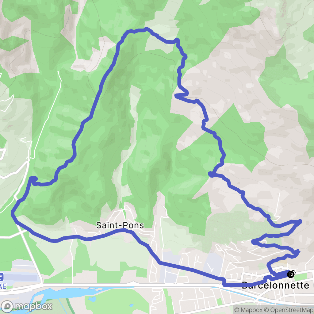 Barcelonnette : carte du parcours de randonnée - France