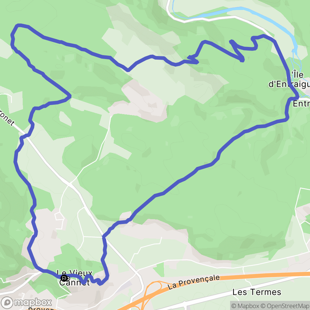 Le Cannet-des-Maures : carte du parcours de randonnée - France