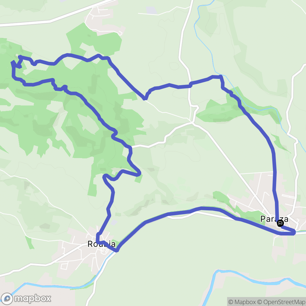 Paraza : carte du parcours de randonnée - France