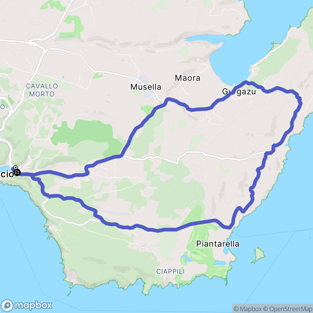 Bonifacio : carte du parcours de randonnée - France
