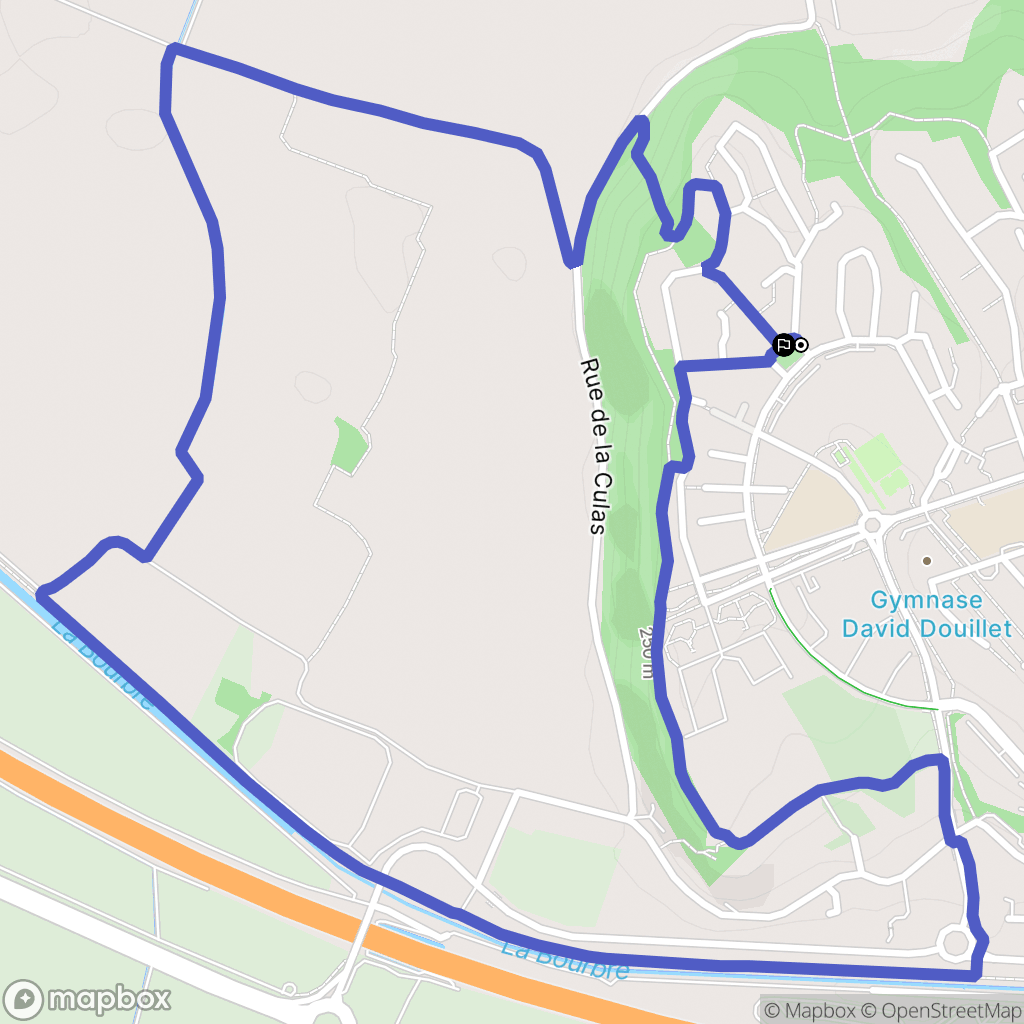 L'Isle-d'Abeau : carte du parcours de randonnée - France
