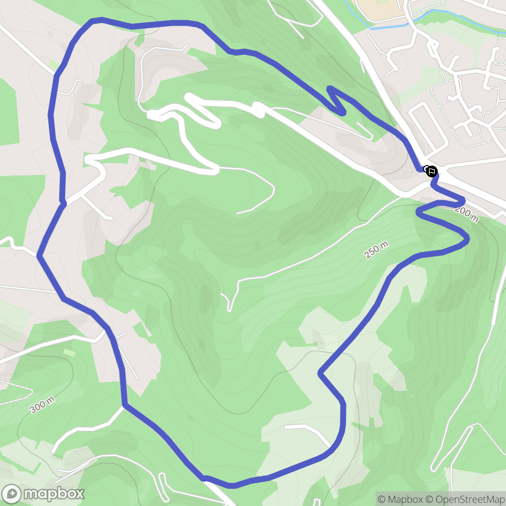 Jurançon : carte du parcours de randonnée - France