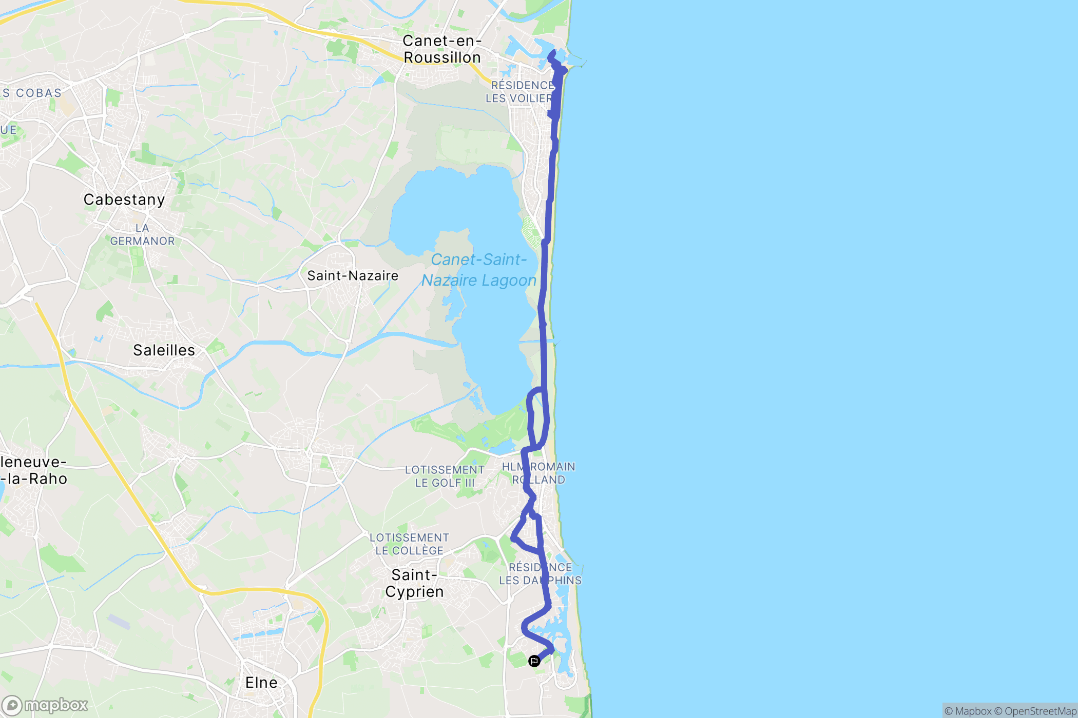Saint-Cyprien : carte du parcours de randonnée - France