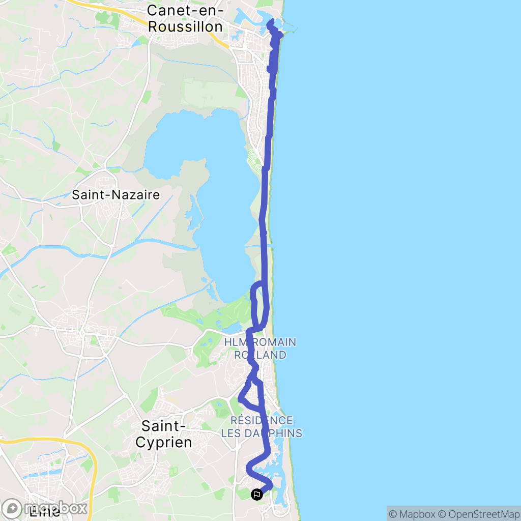 Saint-Cyprien : carte du parcours de randonnée - France