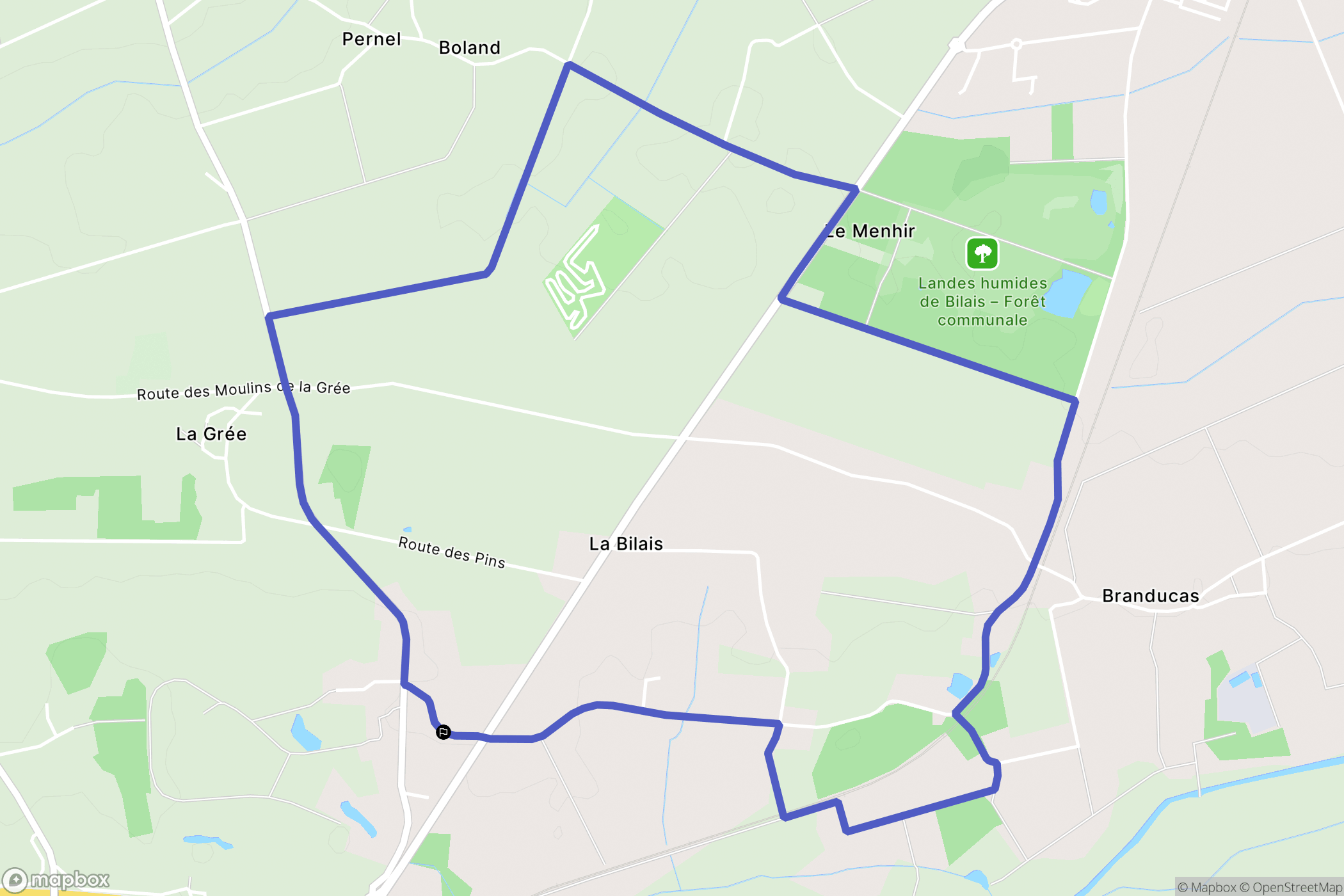 Pontchâteau : carte du parcours de randonnée - France