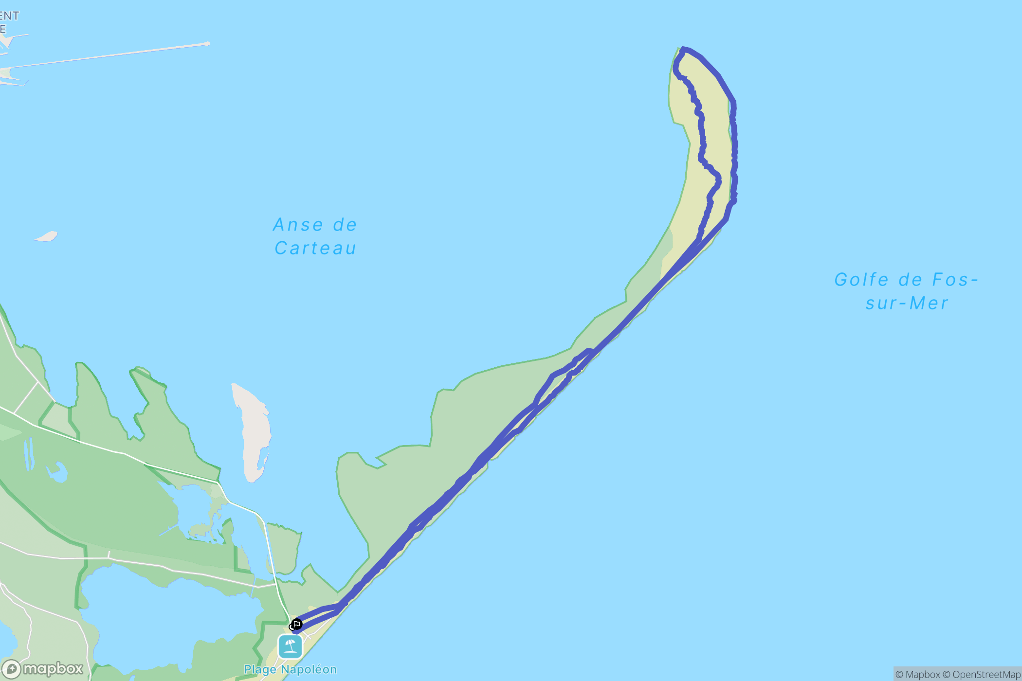 Port-Saint-Louis-du-Rhône : carte du parcours de randonnée - France