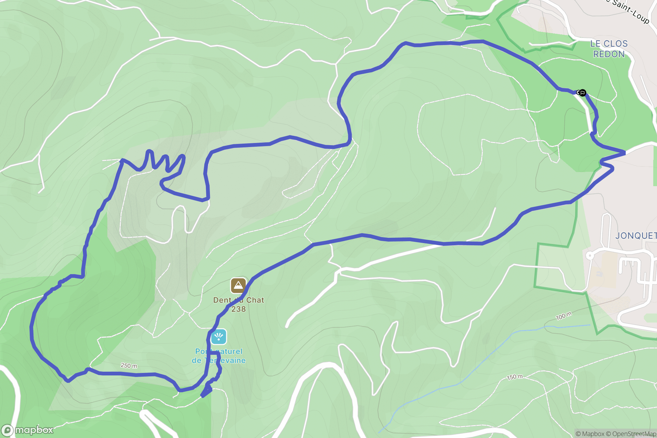 La Ciotat : carte du parcours de randonnée - France
