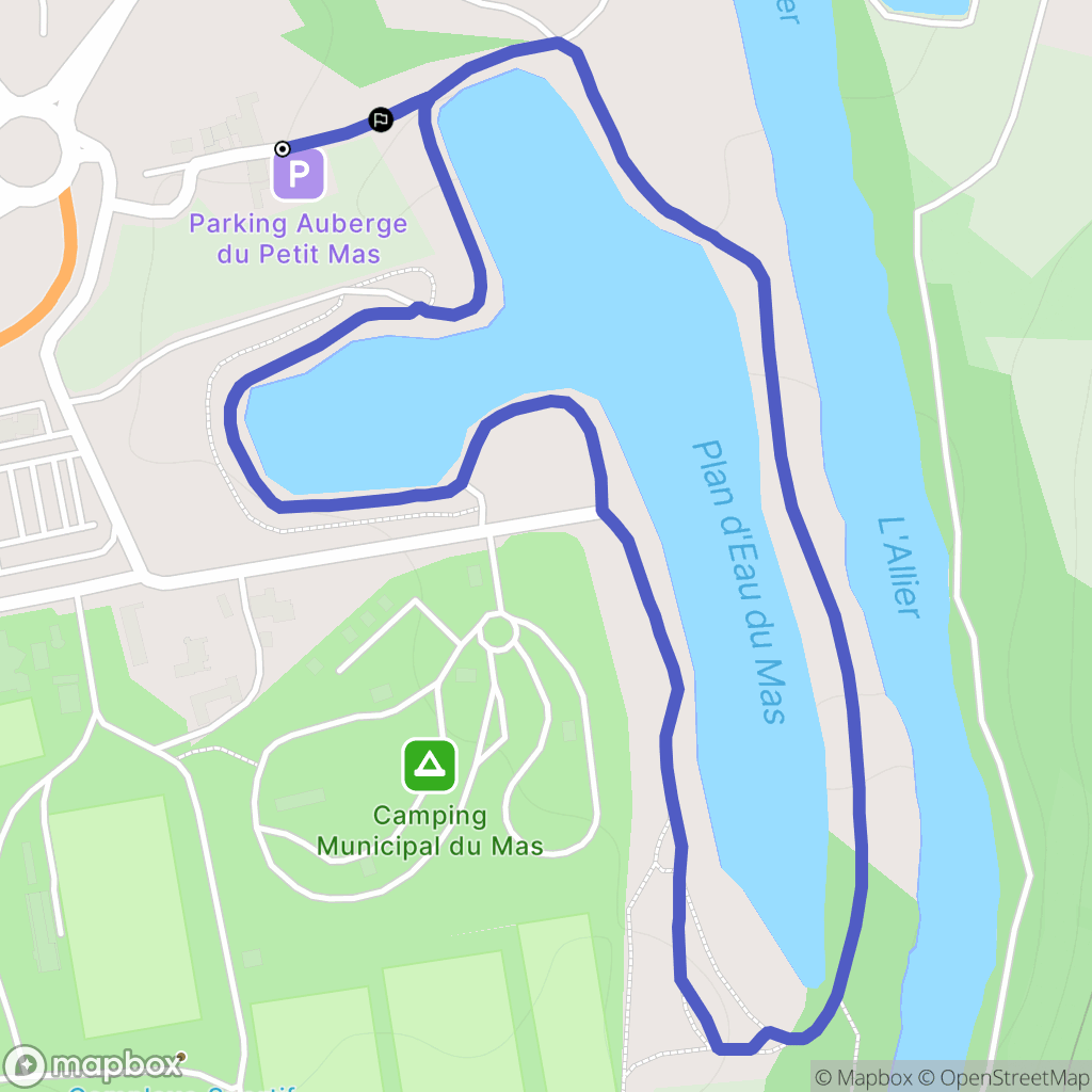 Issoire : carte du parcours de randonnée - France