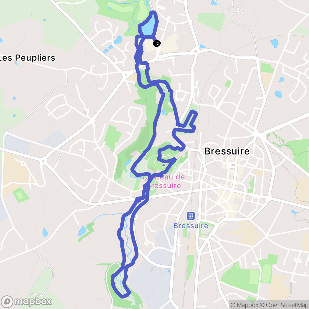 Bressuire : carte du parcours de randonnée - France