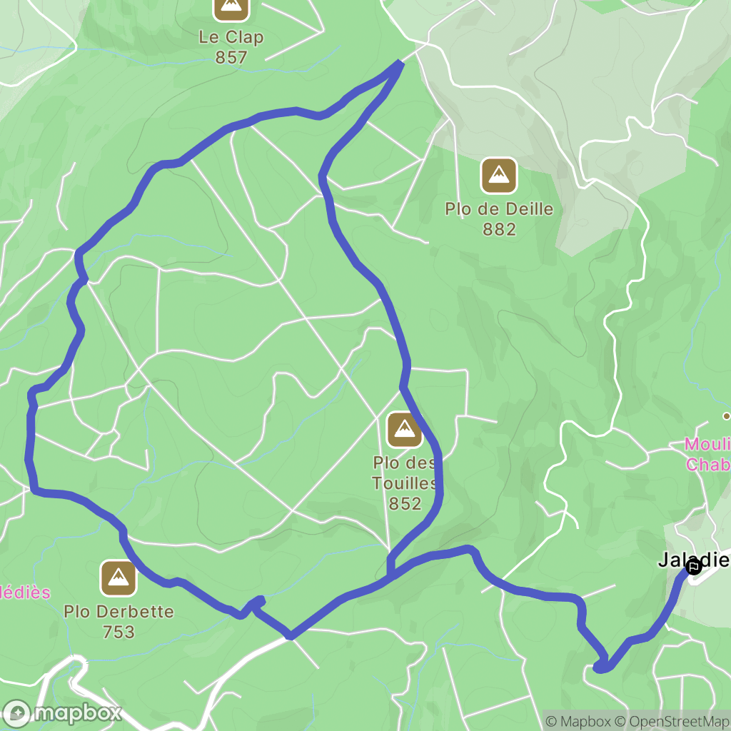 Fontrieu : carte du parcours de randonnée - France