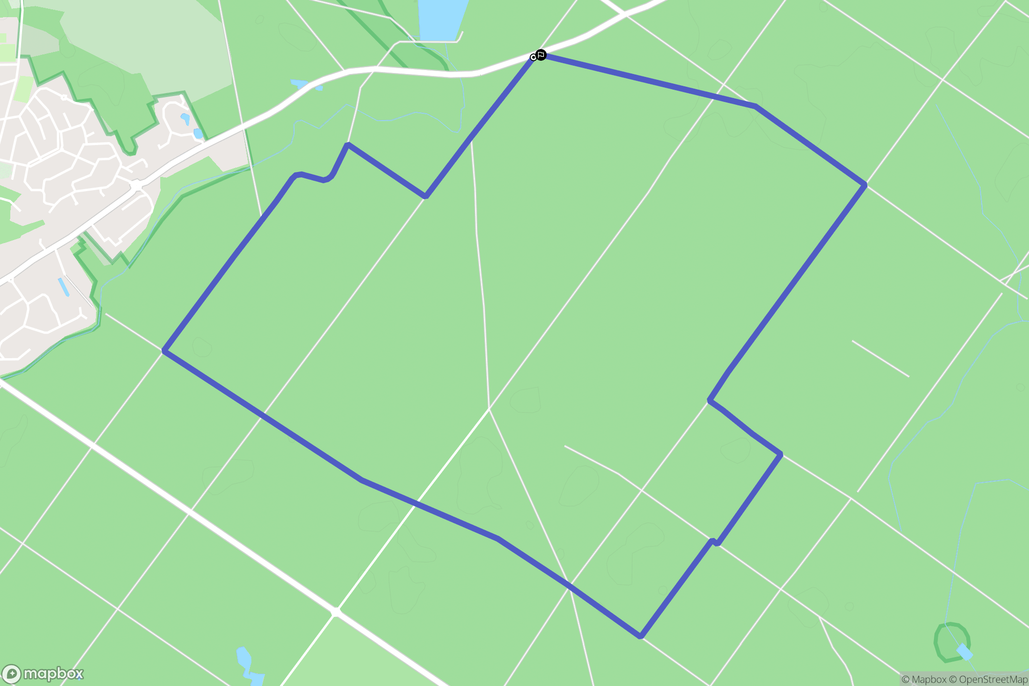 Rambouillet : carte du parcours de randonnée - France