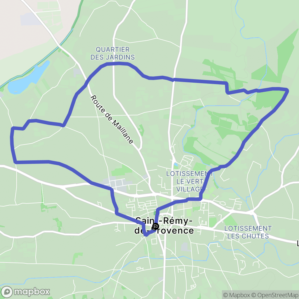 Saint-Rémy-de-Provence : carte du parcours de randonnée - France