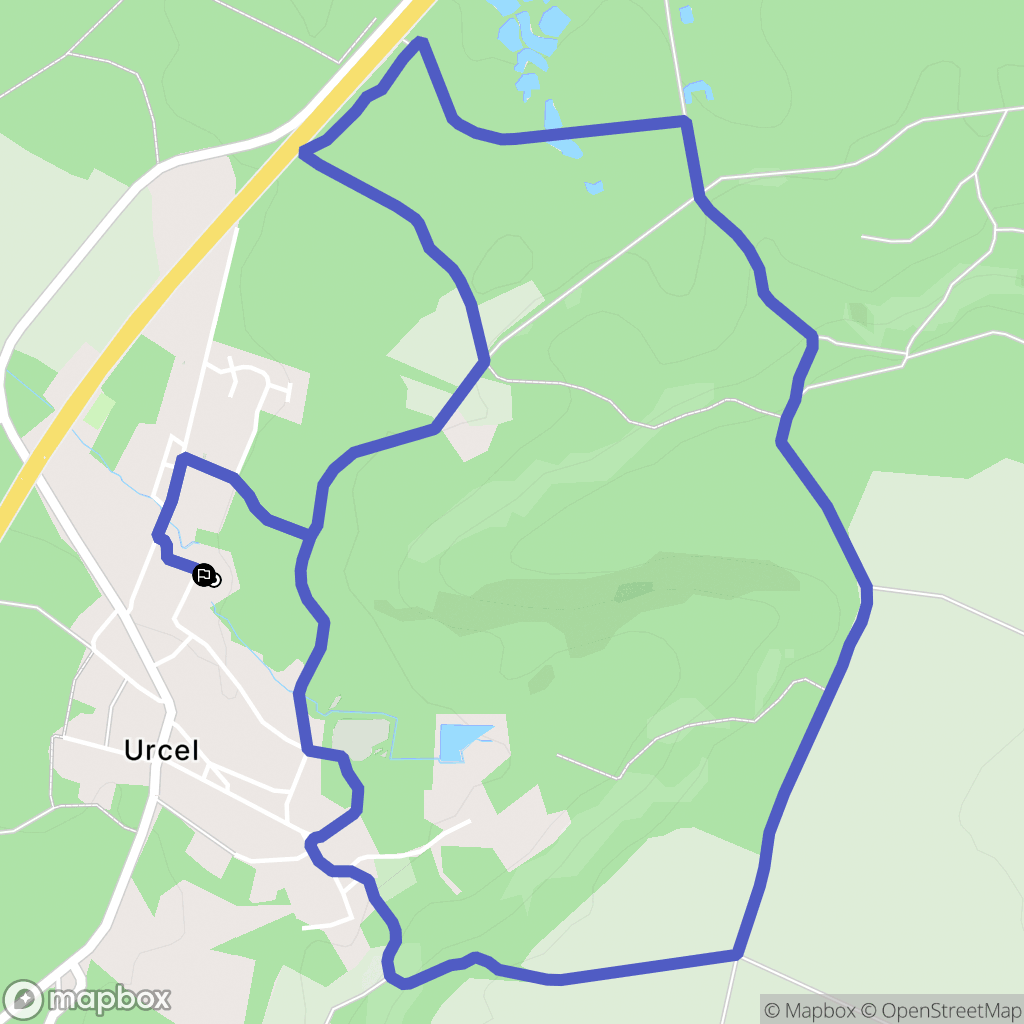 Urcel : carte du parcours de randonnée - France