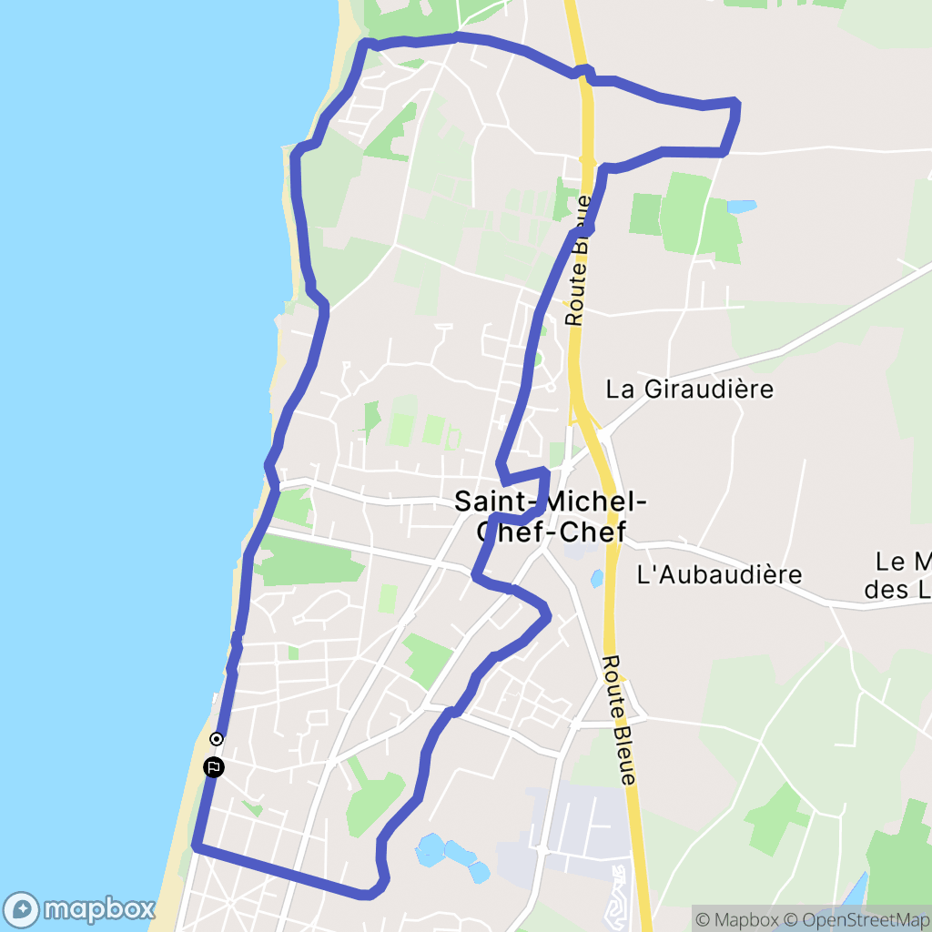 Saint-Michel-Chef-Chef : carte du parcours de randonnée - France