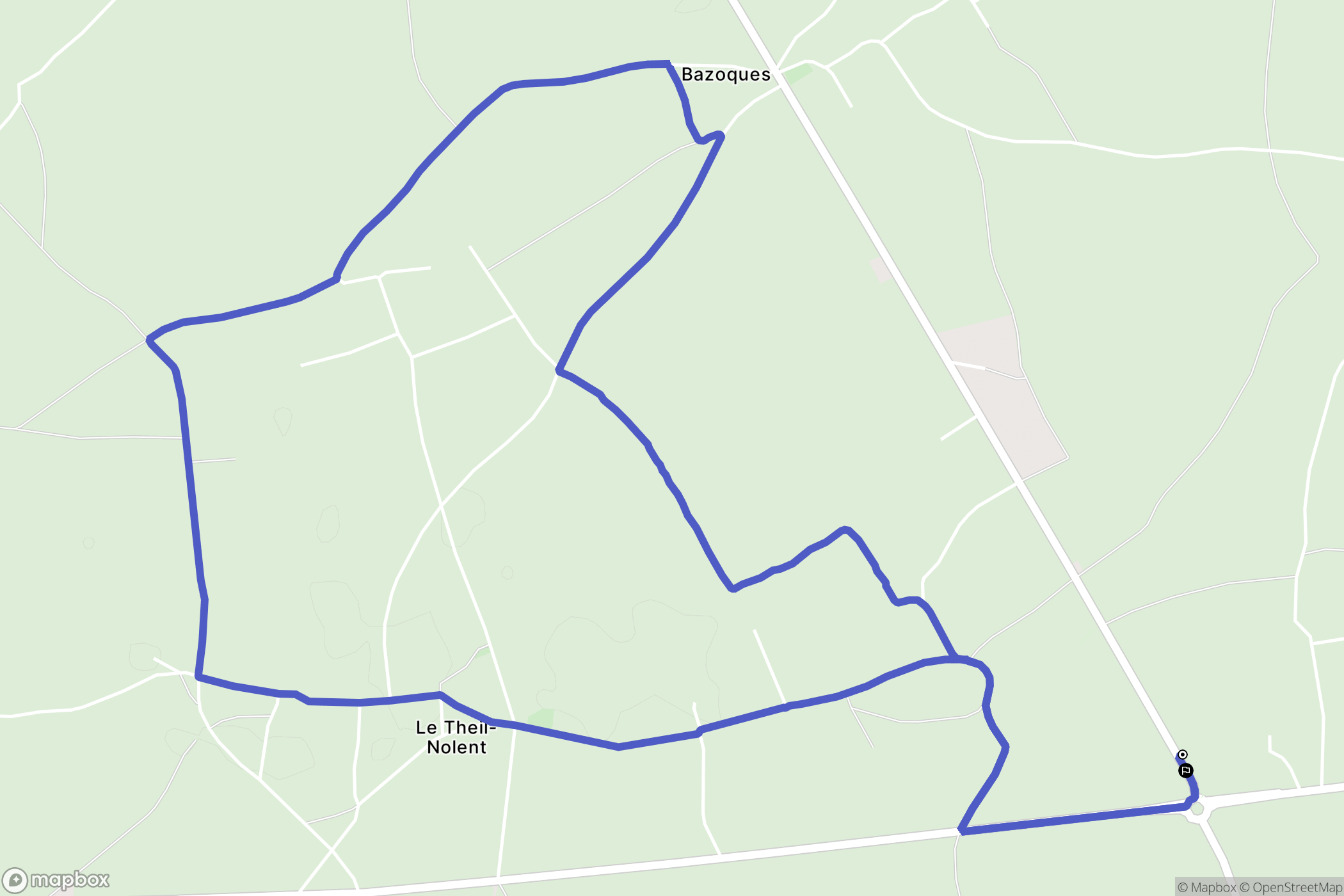 Folleville : carte du parcours de randonnée - France