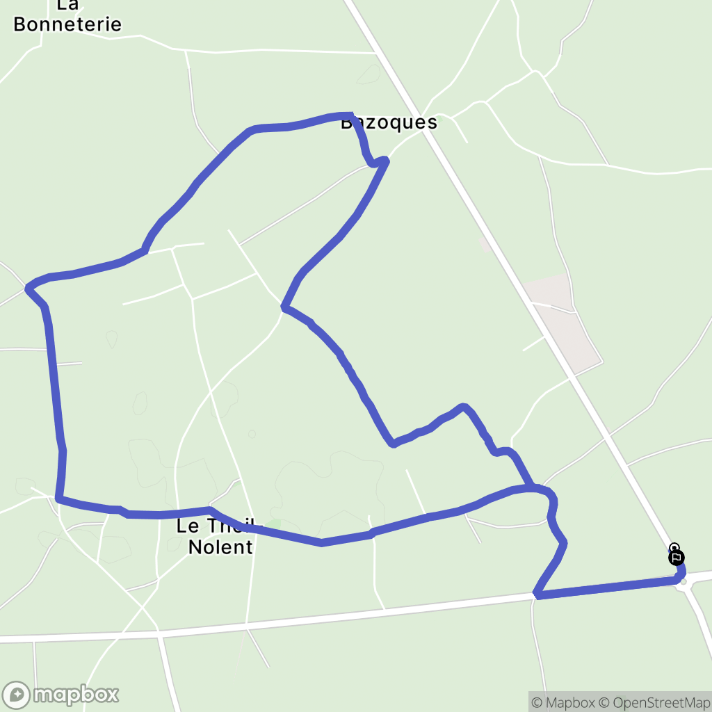 Folleville : carte du parcours de randonnée - France