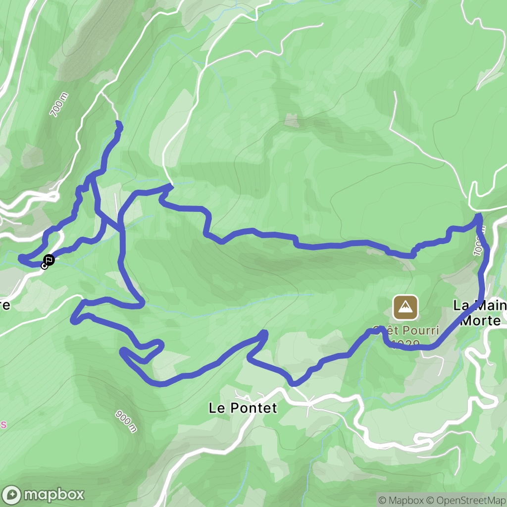 Saint-Claude : carte du parcours de randonnée - France