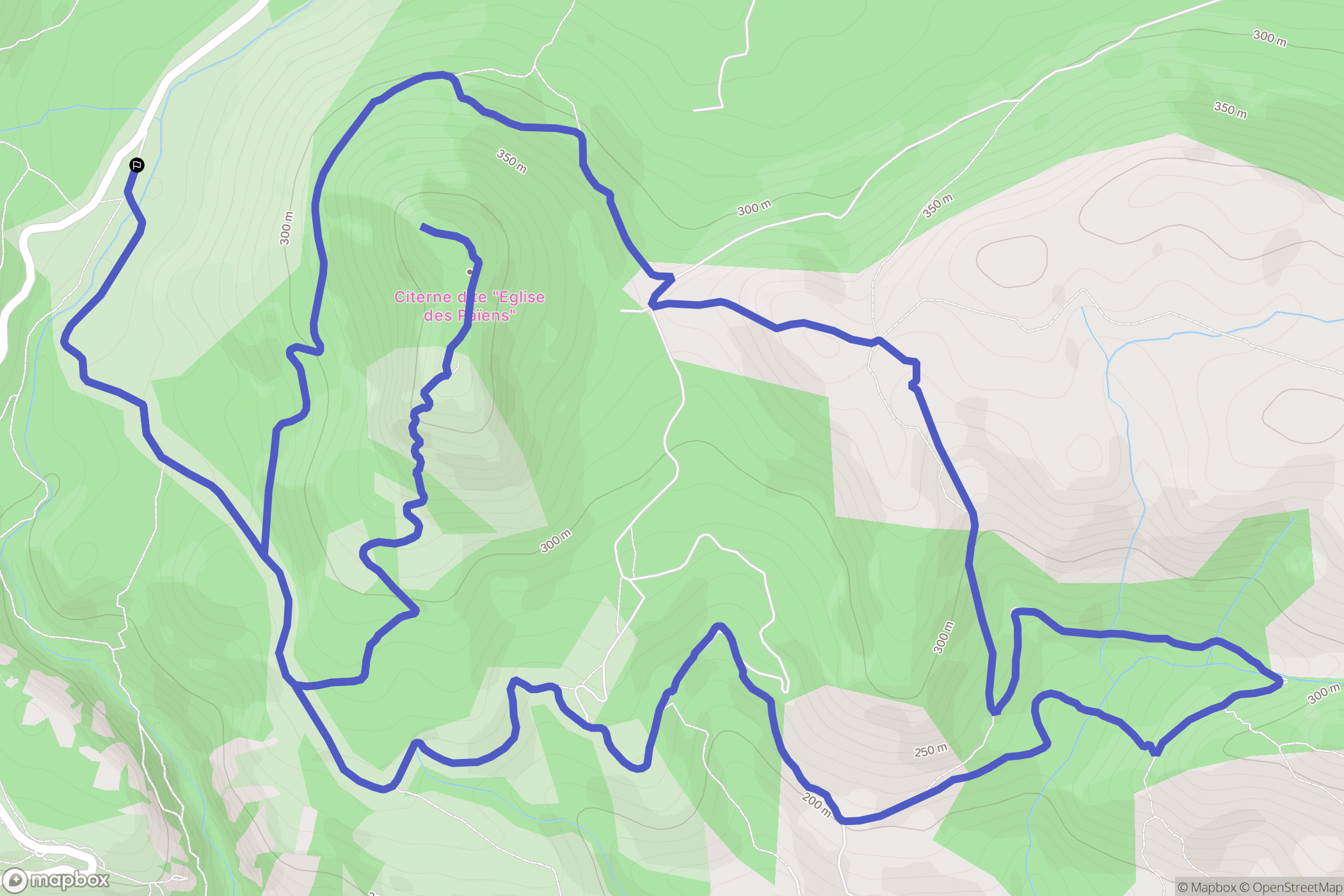 Bagnols-en-Forêt : carte du parcours de randonnée - France