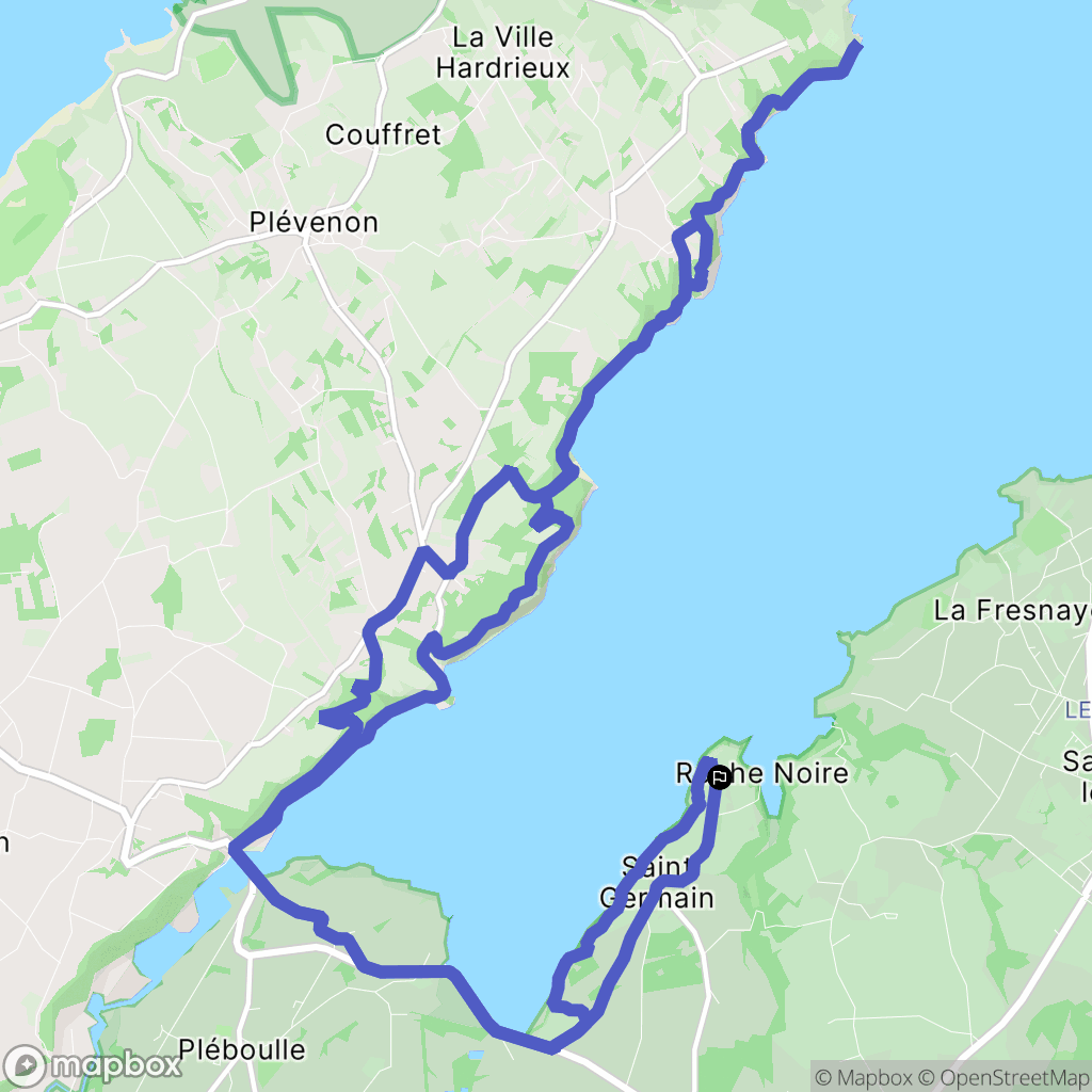 Matignon : carte du parcours de randonnée - France