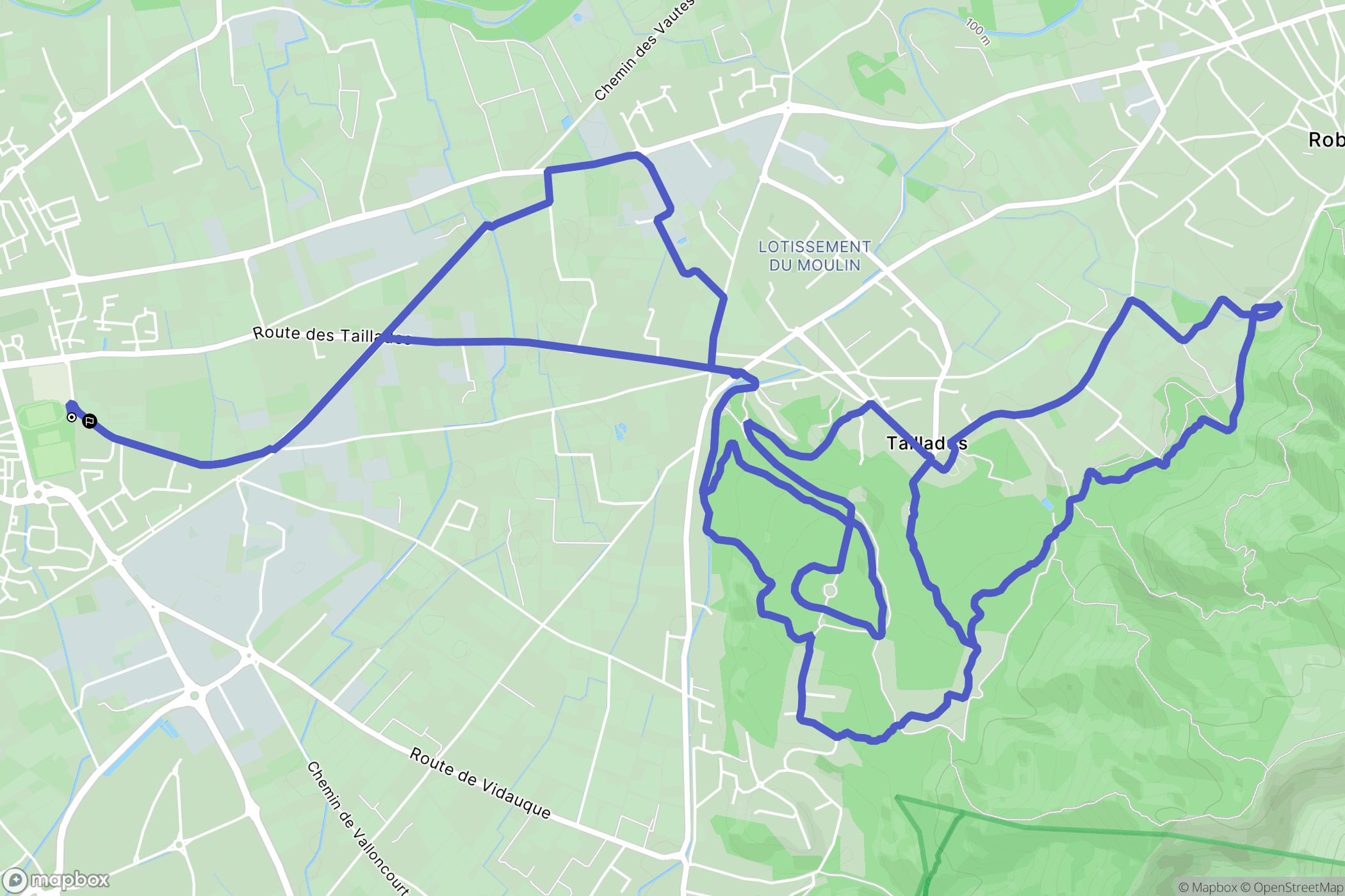 Cavaillon : carte du parcours de randonnée - France
