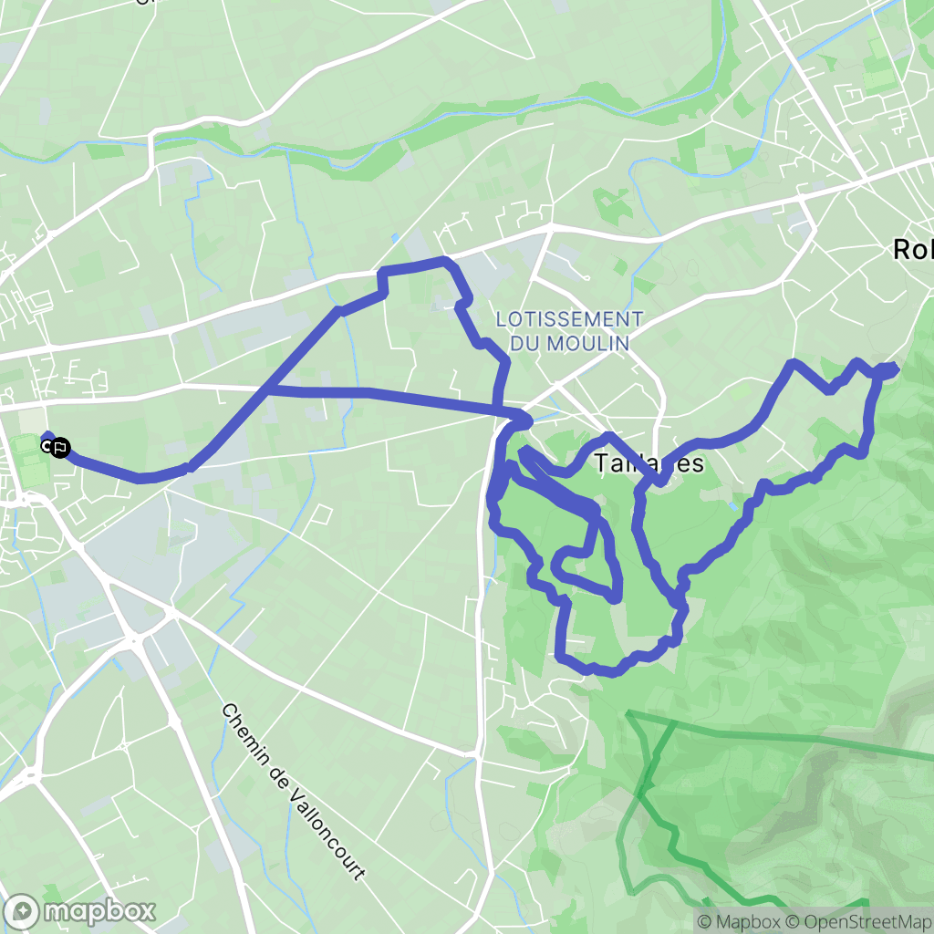 Cavaillon : carte du parcours de randonnée - France