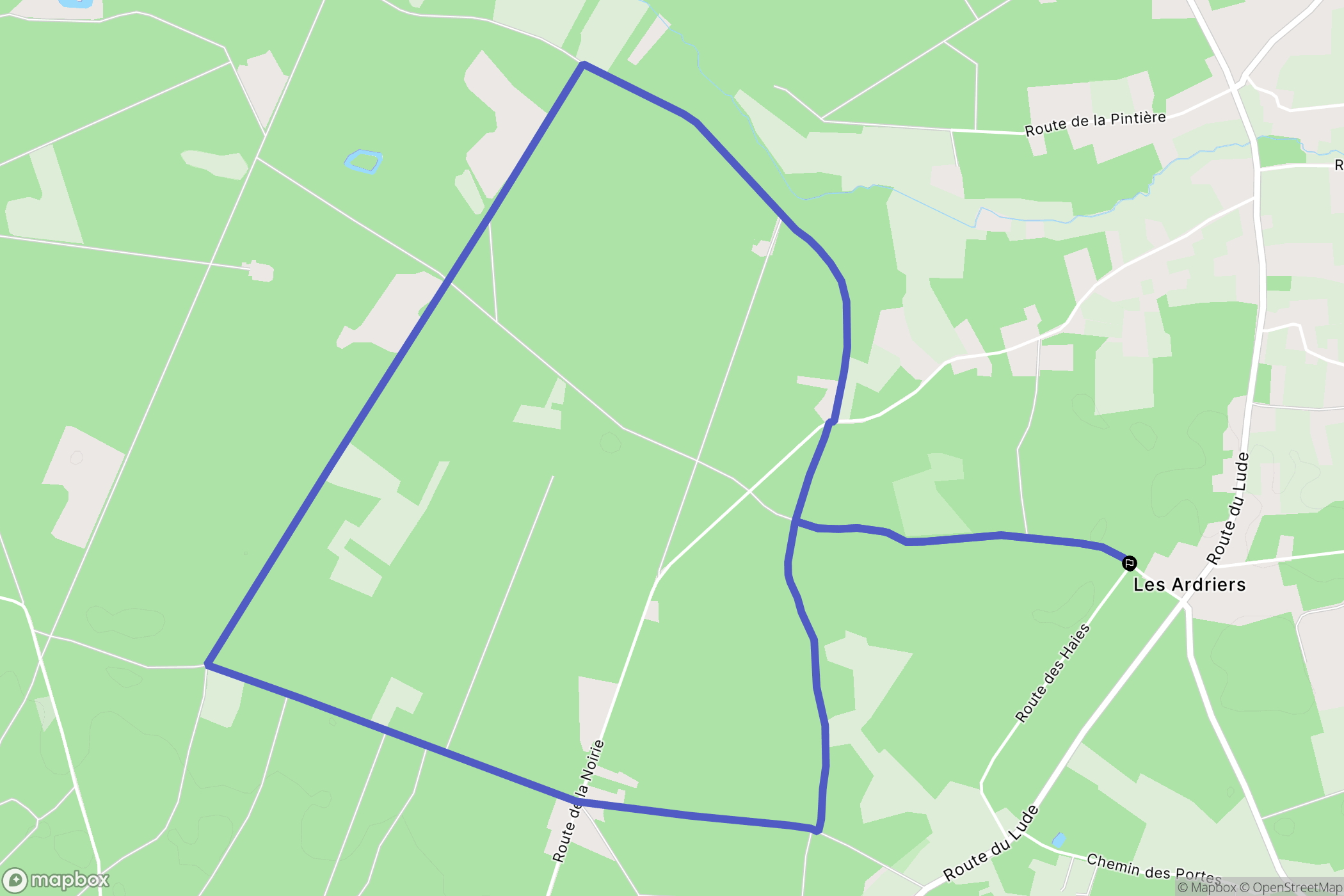 Saint-Gervais-en-Belin : carte du parcours de randonnée - France