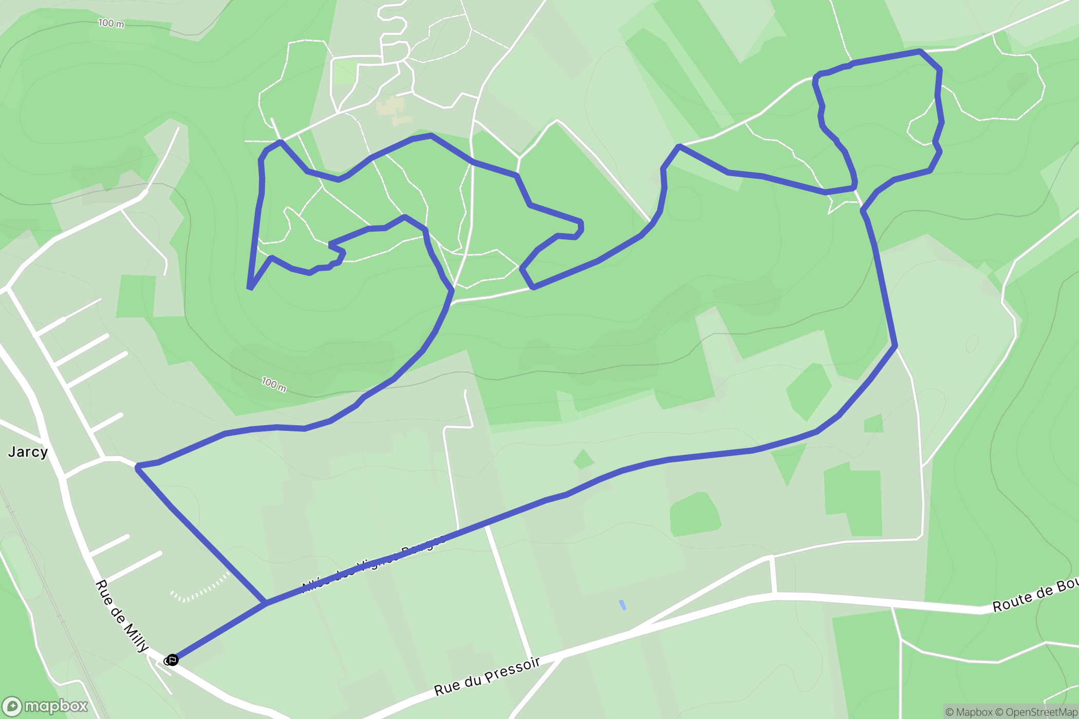 Boutigny-sur-Essonne : carte du parcours de randonnée - France