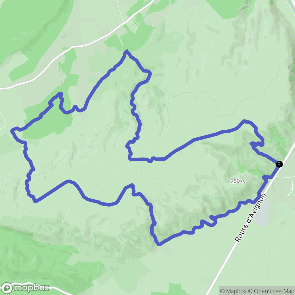 Sénas : carte du parcours de randonnée - France