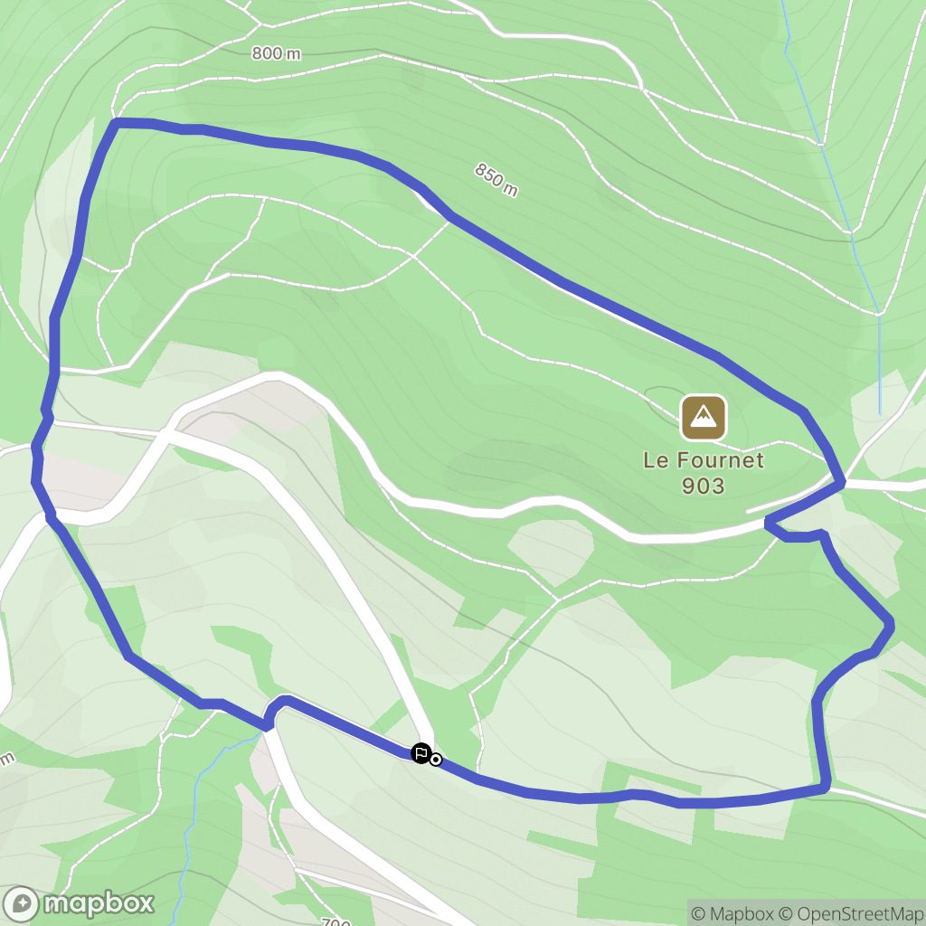 Herbeys : carte du parcours de randonnée - France