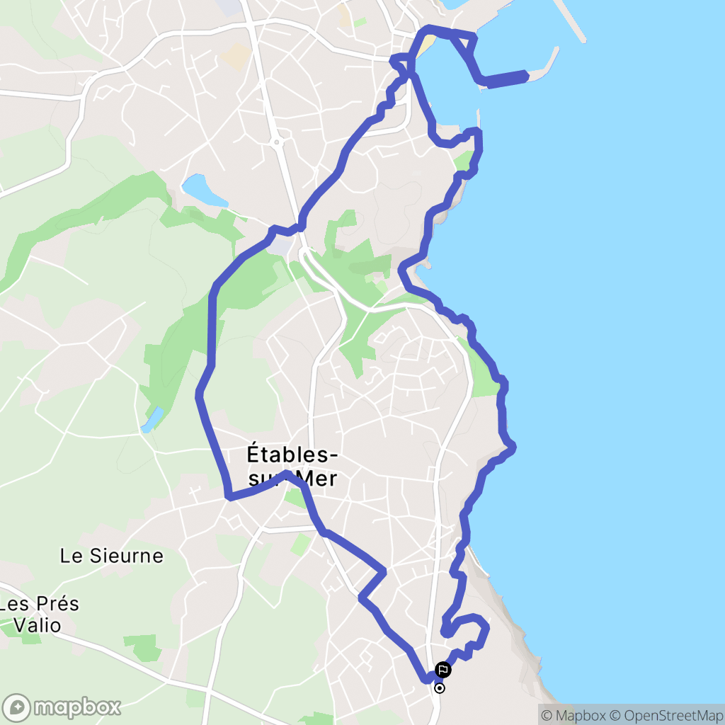 Binic-Étables-sur-Mer : carte du parcours de randonnée - France