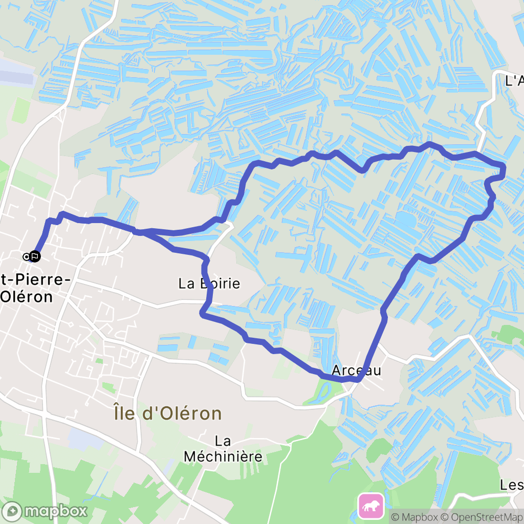 Saint-Pierre-d'Oléron : carte du parcours de randonnée - France