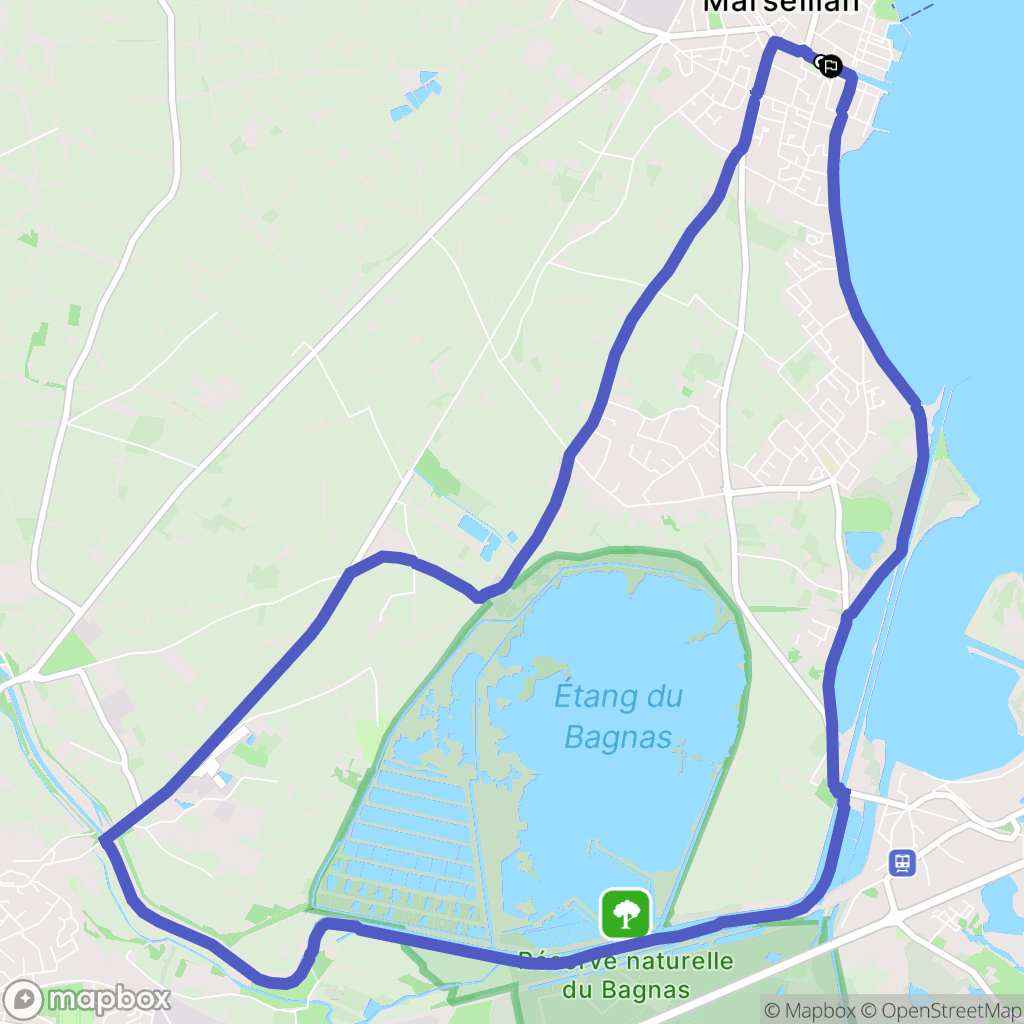 Marseillan : carte du parcours de randonnée - France