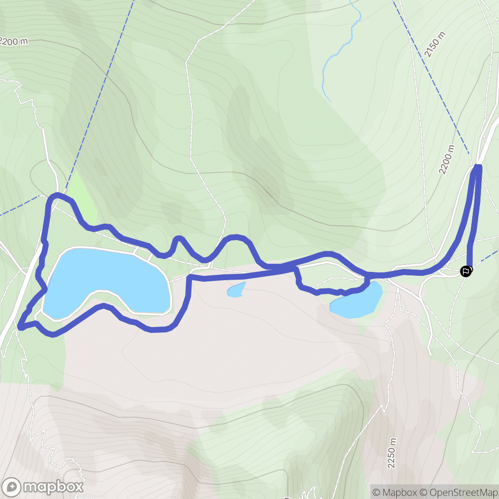 Courchevel : carte du parcours de randonnée - France