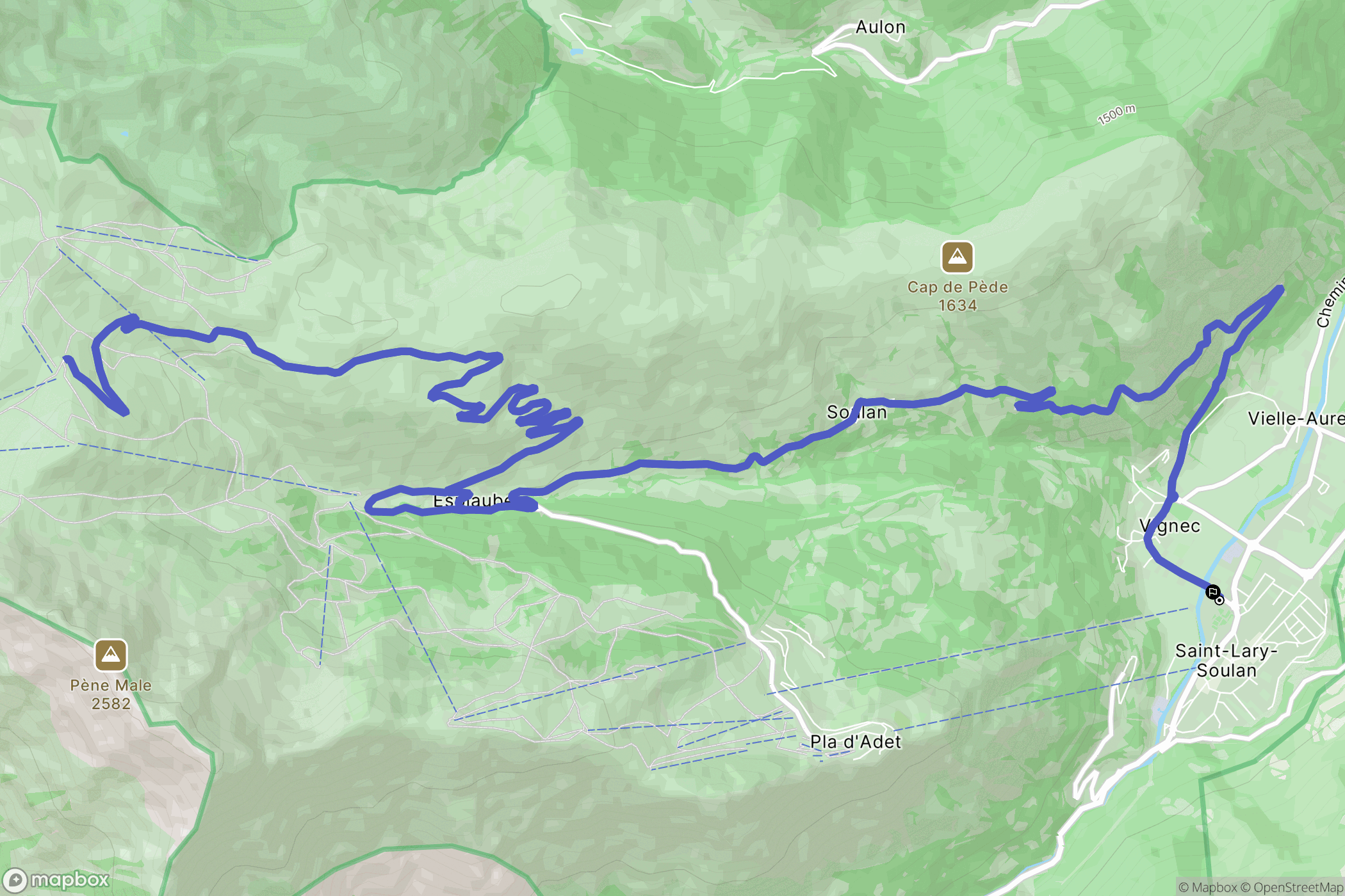 Saint-Lary-Soulan : carte du parcours de randonnée - France
