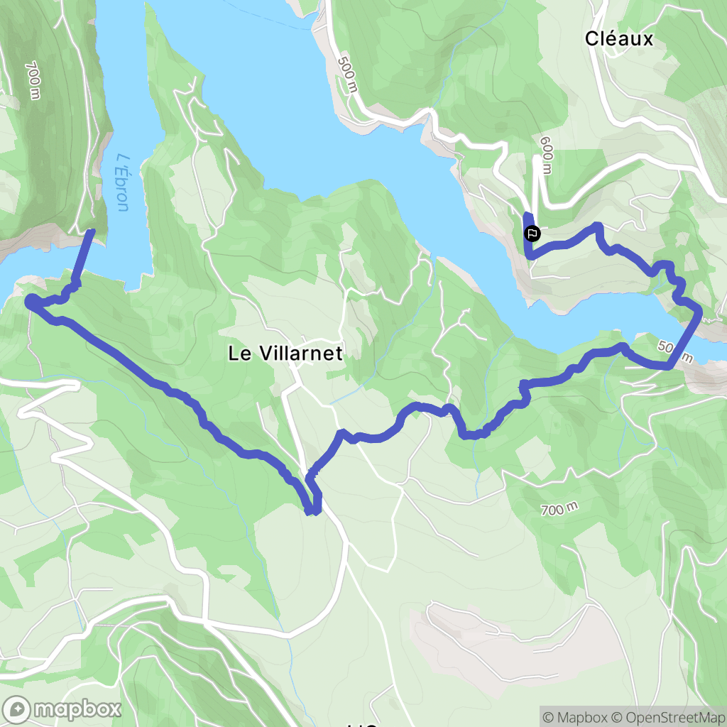 Mayres-Savel : carte du parcours de randonnée - France