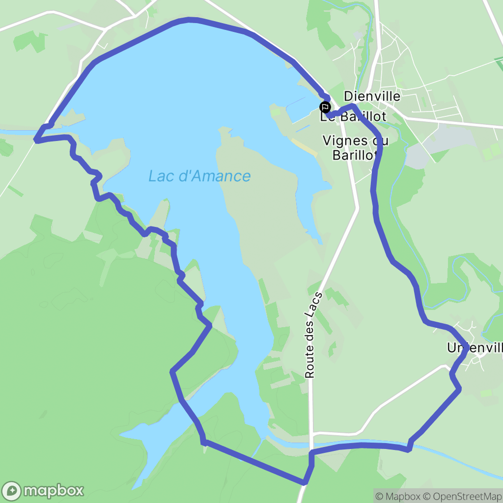 Dienville : carte du parcours de randonnée - France